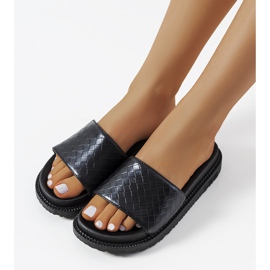 Černé pantofle na platformě Big Star HH274684 černá 1