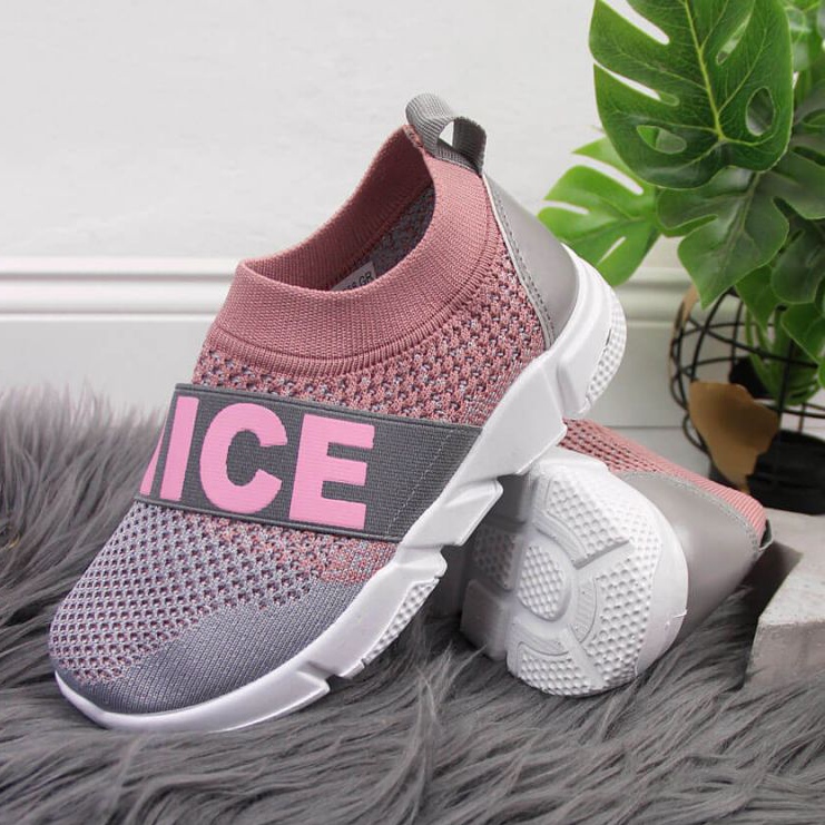 Sportovní boty McKeylor Jr JAN94A ponožky růžový šedá 2