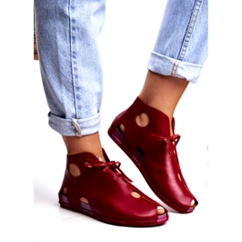 Dámské brogues Maciejka Red 03426-08 červené 1