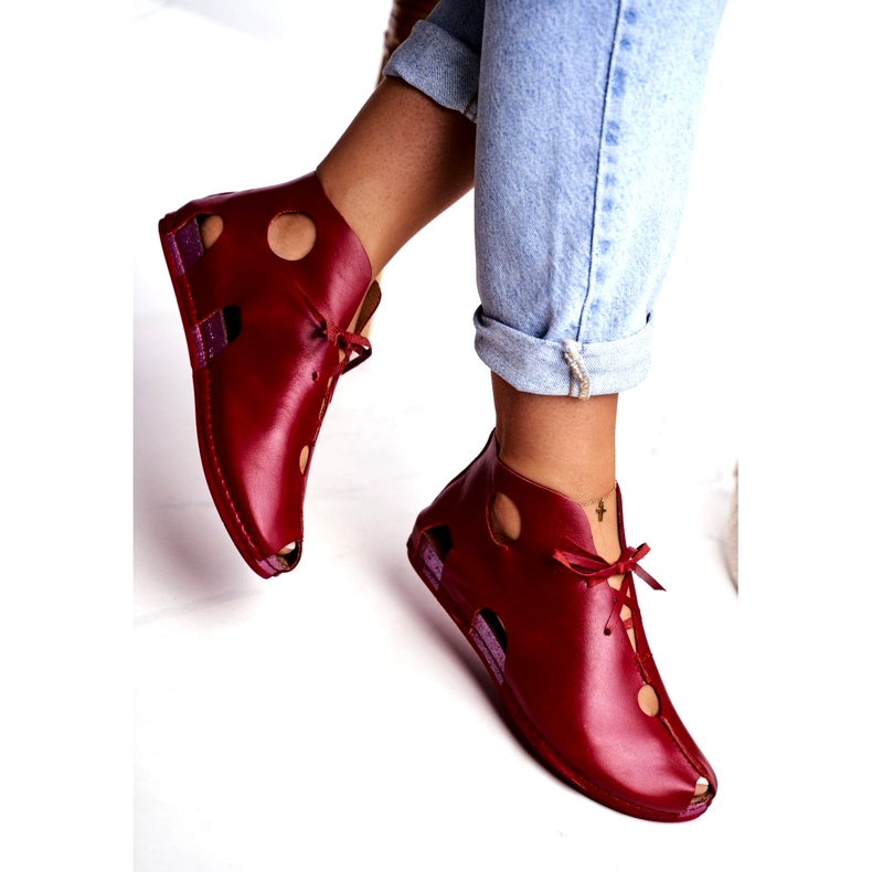 Dámské brogues Maciejka Red 03426-08 červené 3
