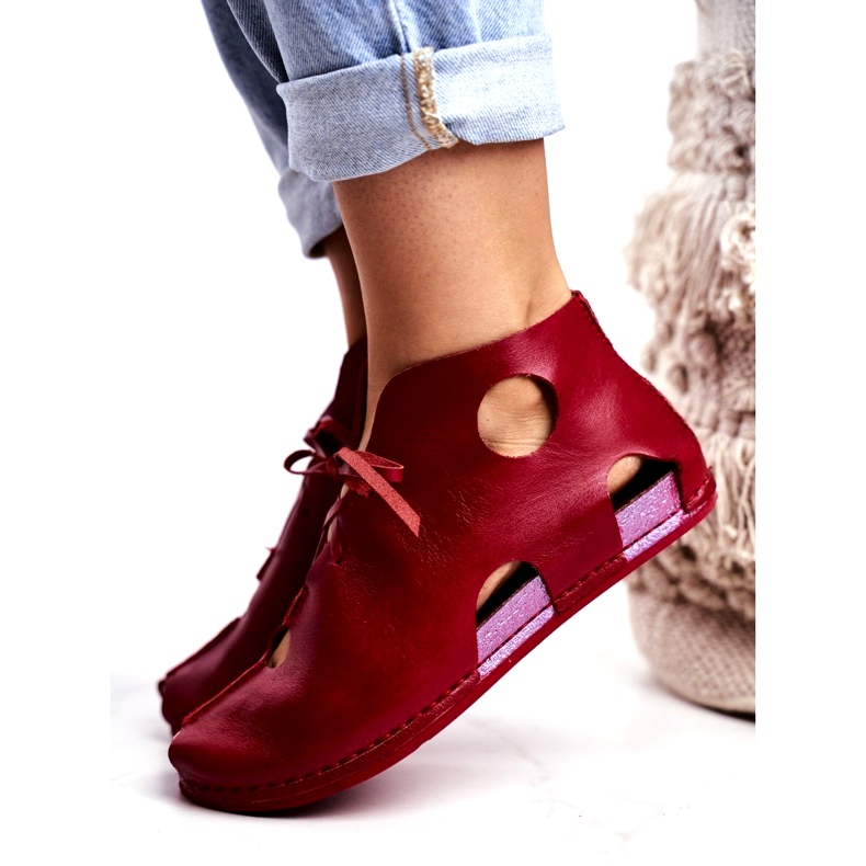 Dámské brogues Maciejka Red 03426-08 červený 4