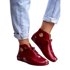 Dámské brogues Maciejka Red 03426-08 červený 5