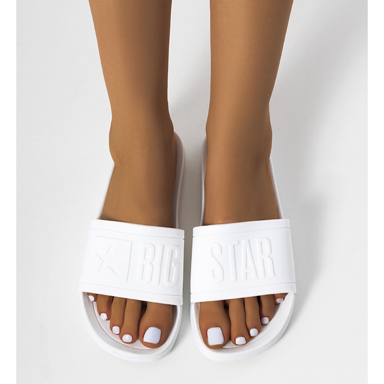Bílé dámské pantofle Big Star DD274A268 bílý 1