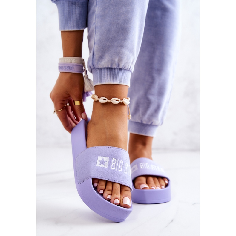 Gumové pantofle Big Star JJ274A265 Violet fialový 1