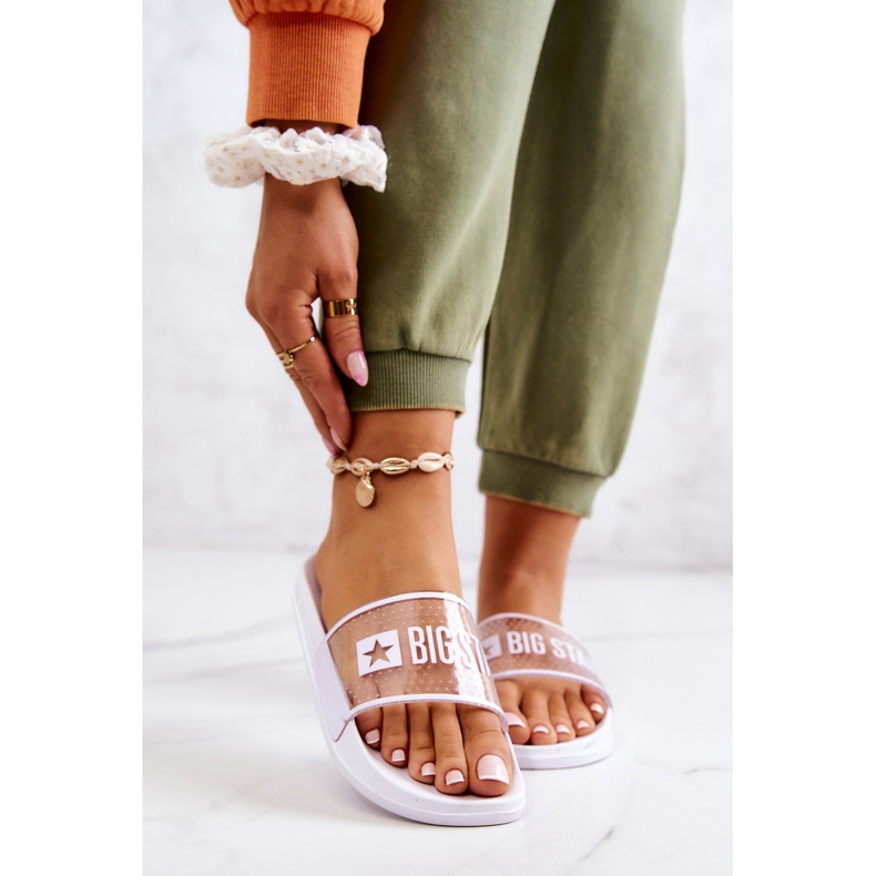 Dámské pantofle Big Star JJ274642 Bílé bílý 1