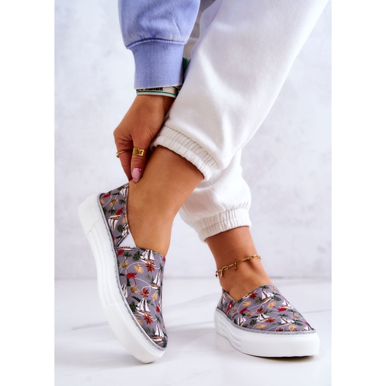 Dámské tenisky Slip On Memory Foam Big Star JJ276015 Grey šedá 2