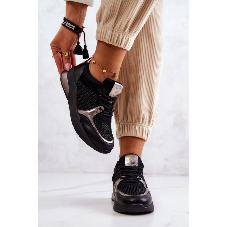 Vinceza Módní sportovní obuv Dámské tenisky Black Danielle černá 1