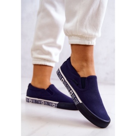 Dámské Sneakers Slip-on Big Star HH274011 Námořnická modrá modrý 3
