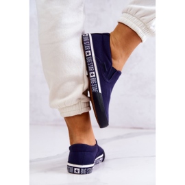 Dámské Sneakers Slip-on Big Star HH274011 Námořnická modrá modrý 4
