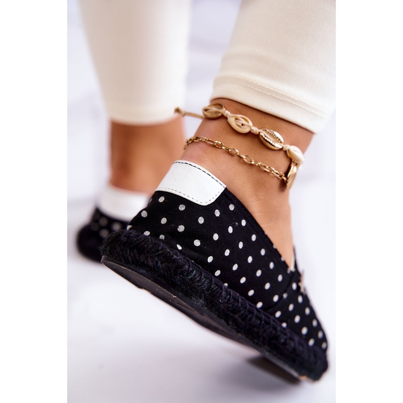 Dámské espadrilky s puntíky Big Star JJ274867 Černá černý 2
