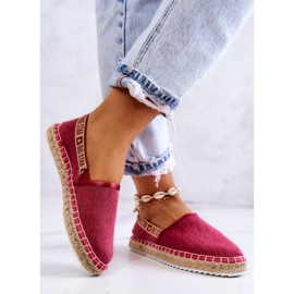 Nazouvací espadrilky Big Star JJ274880 Tmavě růžové růžový 2