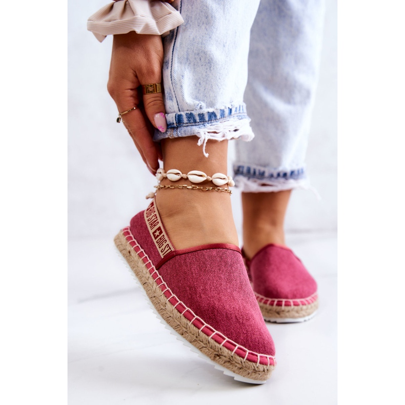 Nazouvací espadrilky Big Star JJ274880 Tmavě růžové růžový 1