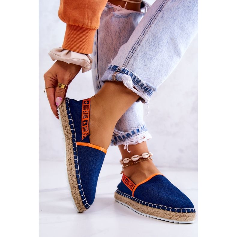 Nazouvací espadrilky Big Star JJ274877 Námořnická modrá modrý 2