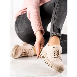 S. BARSKI Boty na platformě S.BARSKI béžový 2