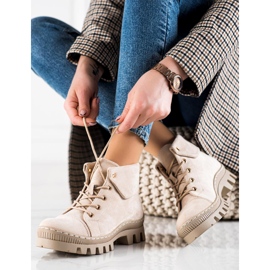 Beżowe trappers od S. Barski béžový 1 Beżowe trappers od S. Barski béžový 1