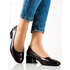 Ležérní lodičky Sergio Leone černá červené 1