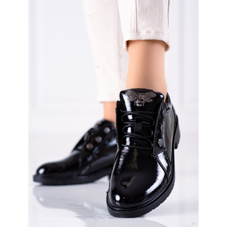 S. BARSKI Šněrovací boty S.BARSKI černý 1