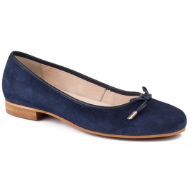 Marco Shoes Semišové balerínky 1152P v tmavě modré barvě námořnická modř 1