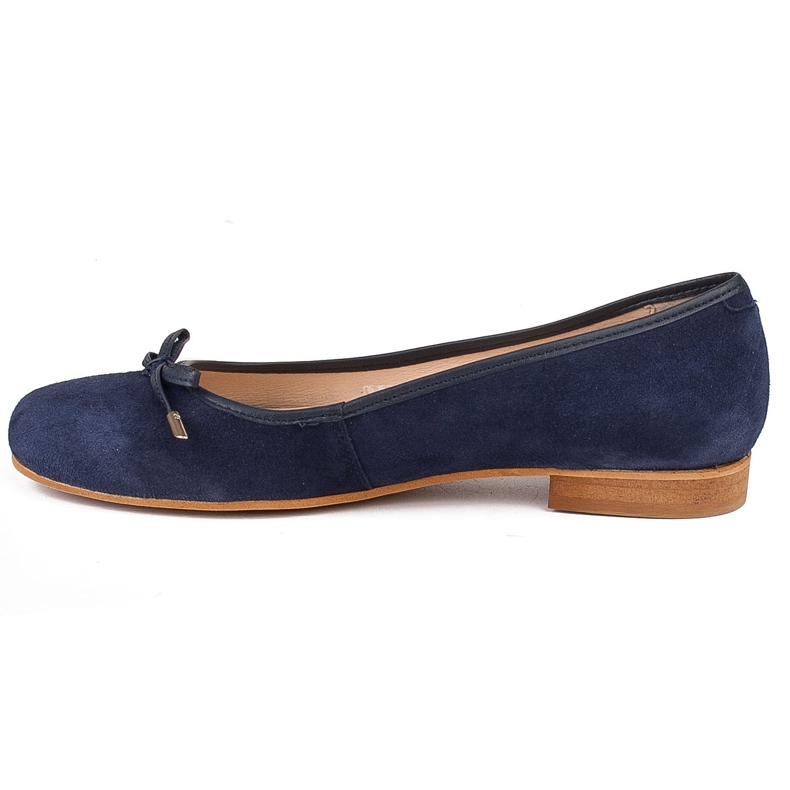 Marco Shoes Semišové balerínky 1152P v tmavě modré barvě námořnická modř 2