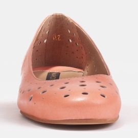 Marco Shoes Dámské balerínky s perforací na svršku červený 1