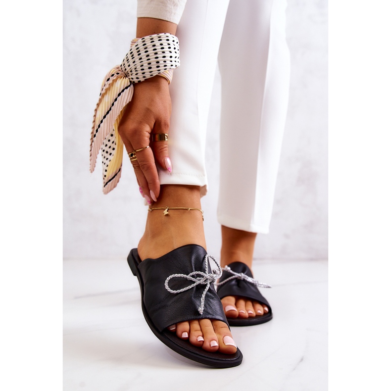 Kožené Dámské pantofle Nicole 2659/001 Černá 1