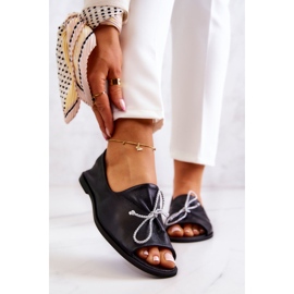 Kožené Dámské Baleríny Nicole 2660/001 Černá 1