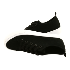 Dětský černý svázaný klasický tenisky Atletico WY20761 černá 4