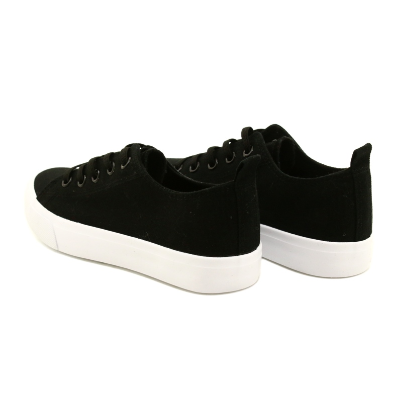 Dětský černý svázaný klasický tenisky Atletico WY20761 černá 5