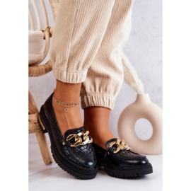 PA2 Dámské mokasíny Kožené mokasíny Black Mollie černá 1