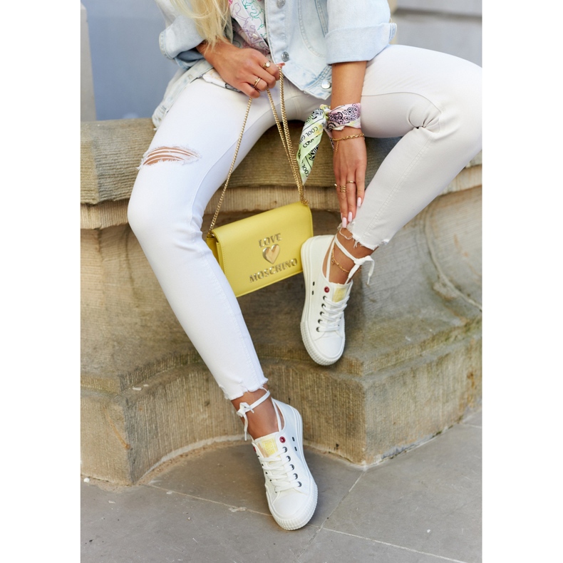 Dámské nízké tenisky Big Star JJ274384 Bílé bílý 2