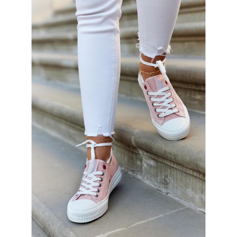 Dámské nízké tenisky Big Star JJ274385 Růžové růžový 1