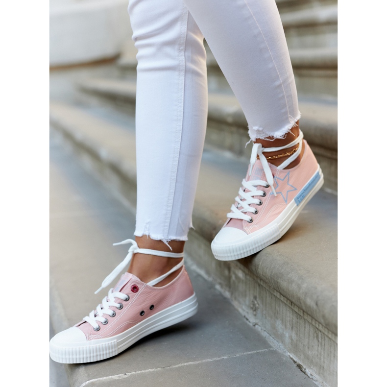 Dámské nízké tenisky Big Star JJ274385 Růžové růžový 2