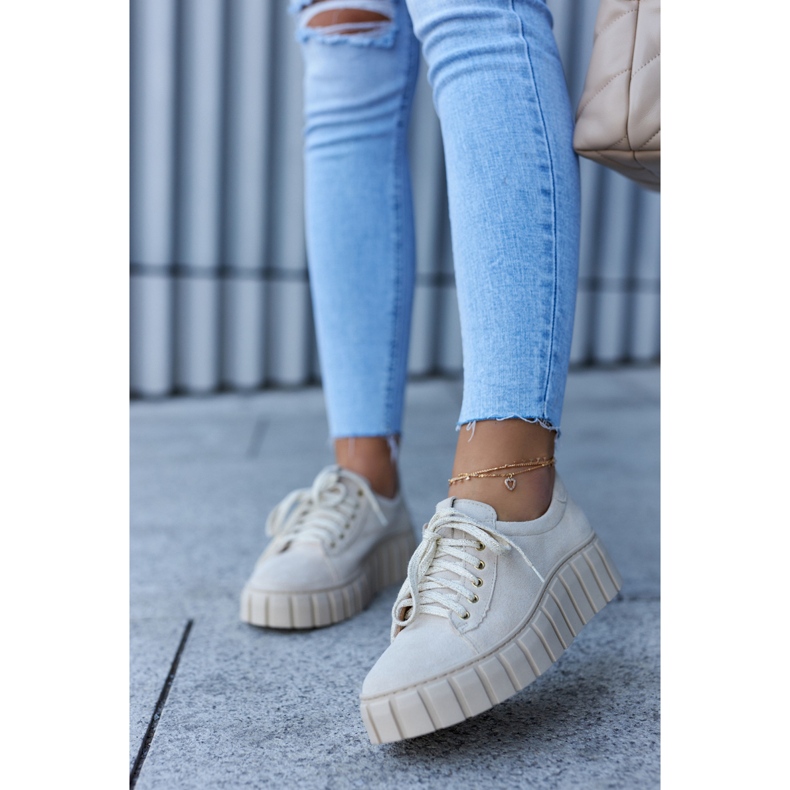 Semišové boty Lewski Shoes 3163 Světle béžová béžový 1