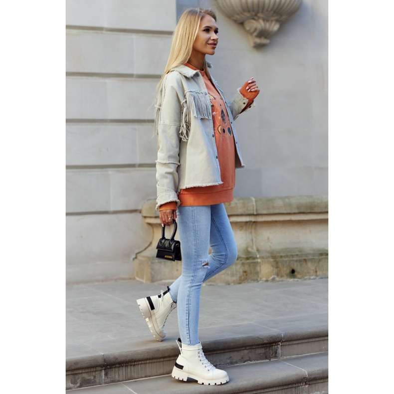 S.Barski Dámské tenisky, kozačky, světle béžová Larina béžový 2