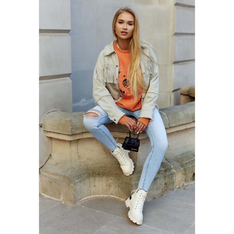 S.Barski Dámské tenisky, kozačky, světle béžová Larina béžový 1