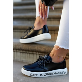 S.Barski Dámské kožené tenisky s černým zdobením Carrey černá 1