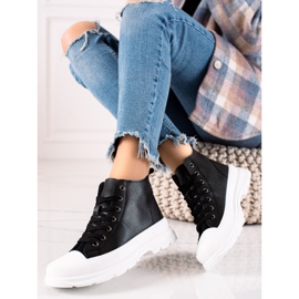 Forever Folie Módní vysoké tenisky černá 1