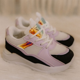 Dětské sportovní boty Tenisky Black-Violet Game Time bílý černá fialový 2