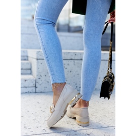 PA2 Dámské mokasíny Kožené mokasíny Béžová Mollie béžový 2