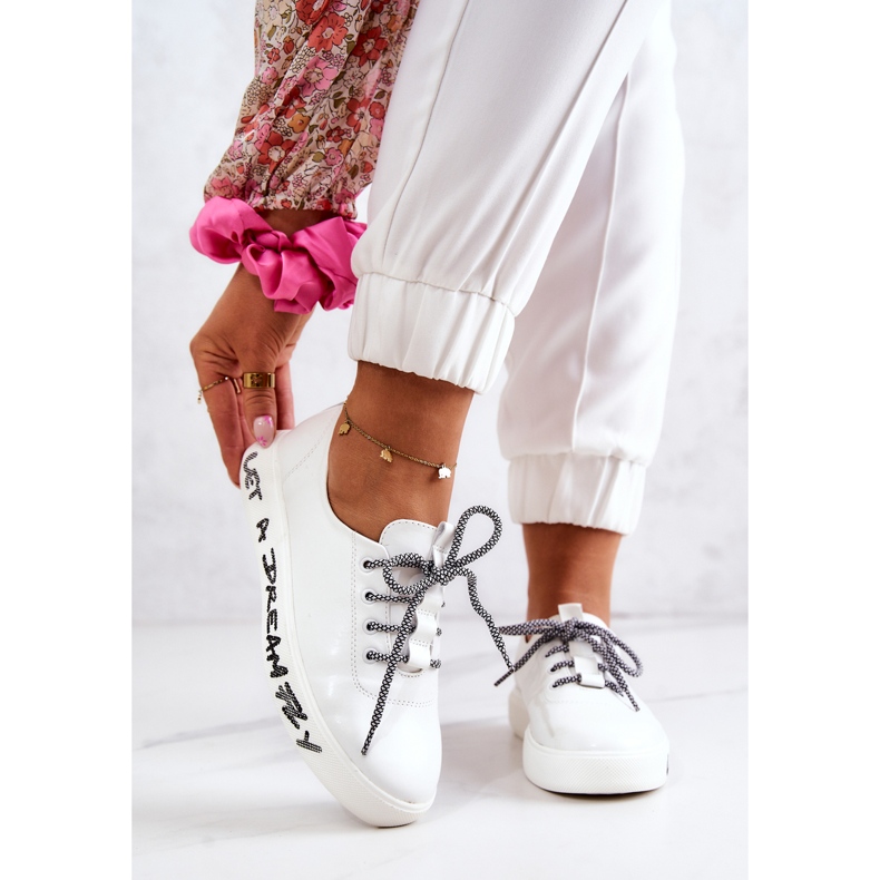 S.Barski Dámské Kožené Tenisky Na Platformě Bílé Marien bílý 1