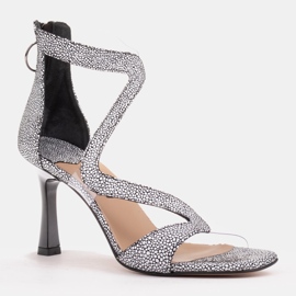 Marco Shoes Elegantní sandály Ava bílý černá 1