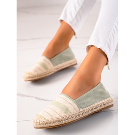 Anesia Paris Neformální espadrilky béžový zelený 2