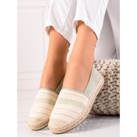 Anesia Paris Neformální espadrilky béžový zelený 1