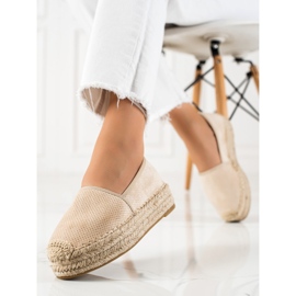 Bestelle Béžové espadrilky na platformě béžový 1 Bestelle Béžové espadrilky na platformě béžový 1