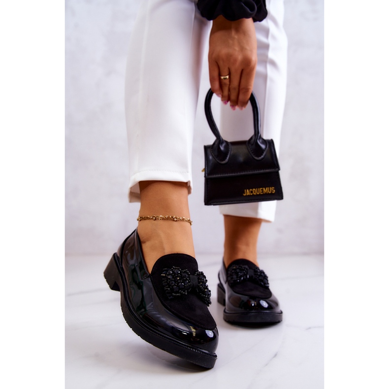 S.Barski Elegantní lakované mokasíny Mokasíny Black Belize černý 1