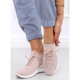 Ponožkové boty na klínku Binita Pink růžový 1 Ponožkové boty na klínku Binita Pink růžový 1