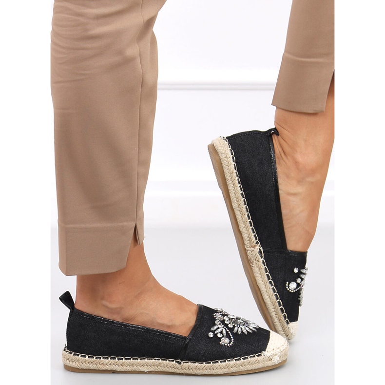 Espadrilky s kameny Birbal Black černá 1