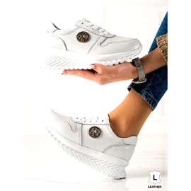 Dámská sportovní obuv se zavazováním Filippo DP3547 / 22 WH White bílý stříbro 1
