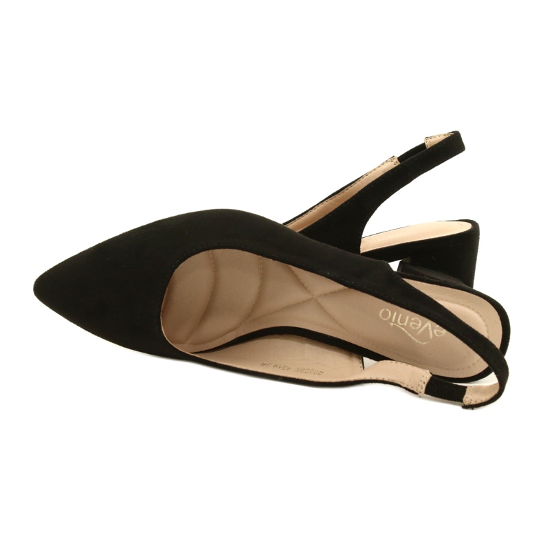 Elegantní semišové lodičky Evento 22SD98-4549 černé černá 5