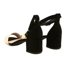 Černozlaté sandály na baru Evento 20SD98-1618 černá zlatý 4 Černozlaté sandály na baru Evento 20SD98-1618 černá zlatý 4